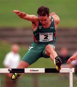 7 June 1997; Tom McGuirk competing in the 400m hurdles race during the Dublin European Cup I League at Morton Stadium in Dublin. Photo by Brendan Moran/Sportsfile