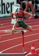 19 August 1998; Tom McGurk of Ireland competing in the 400m Hurdles semi-final during the European Athletics Championships at Nep Stadium in Budapest, Hungary. Photo by Brendan Moran/Sportsfile