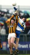 3 November 2002; Colm O'Neill, Crossmaglen, in action against Peter Loughran, Errigal. Crossmaglen v Errigal, Ulster Club Championship, Quarter-Final, Healy Park, Omagh, Co. Tyrone. Football. Picture credit; SPORTSFILE