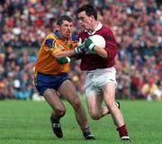 19 July 1998; Padraic Joyce, Galway is tackled by Damien Donlon, Roscommon. Galway v Roscommon, Connacht Football Championship, Dr. Hyde Park, Roscommon Town, Co. Roscommon. Football. Picture credit; Matt Browne / SPORTSFILE