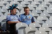 14 August 2004; Two Dublin supporters at the end of the game. Bank of Ireland Senior Football Championship Quarter-Final, Dublin v Kerry, Croke Park, Dublin. Picture credit; Ray McManus / SPORTSFILE