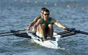 15 August 2004; Gearoid Towey, right, and Sam Lynch, Ireland, Lightweight Men's Double Sculls. Schinias Olympic Rowing Centre. Games of the XXVIII Olympiad, Athens Summer Olympics Games 2004, Athens, Greece. Picture credit; Brendan Moran / SPORTSFILE