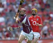 15 August 2004; Joe Canning, Galway, in action against Cathal Naughton, Cork. Minor Hurling Championship Semi-Final, Galway v Cork, Croke Park, Dublin. Picture credit; Ray McManus / SPORTSFILE
