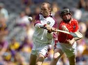 15 August 2004; Mark Herlihy, Galway, in action against Eoin Murphy, Cork. Minor Hurling Championship Semi-Final, Galway v Cork, Croke Park, Dublin. Picture credit; Brian Lawless / SPORTSFILE