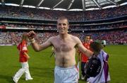 15 August 2004; Ben O'Connor, Cork, celebrates after victory over Wexford. Guinness Senior Hurling Championship Semi-Final, Wexford v Cork, Croke Park, Dublin. Picture credit; Brian Lawless / SPORTSFILE