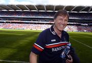 15 August 2004; Donal O' Grady, Cork manager, celebrates at the end of the game after victory over Wexford. Guinness Senior Hurling Championship Semi-Final, Wexford v Cork, Croke Park, Dublin. Picture credit; David Maher / SPORTSFILE