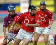 15 August 2004; Ben O'Connor, Cork, in action against Malachy Travers, Wexford. Guinness Senior Hurling Championship Semi-Final, Wexford v Cork, Croke Park, Dublin. Picture credit; Brian Lawless / SPORTSFILE