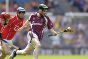 15 August 2004; Kevin Hynes, Galway, in action against Ronan Conway, Cork. Minor Hurling Championship Semi-Final, Galway v Cork, Croke Park, Dublin. Picture credit; Ray McManus / SPORTSFILE