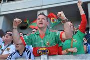 22 September 2013; Mayo supporter Gary O'Malley, from Westport, cheers on his side during the first-half of the GAA Football All-Ireland Championship Finals, Croke Park, Dublin. Picture credit: Barry Cregg / SPORTSFILE