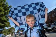22 September 2013; Jason Harford, age 8, from Swords, ahead of the GAA Football All-Ireland Championship Finals, Croke Park, Dublin. Picture credit: Brian Lawless / SPORTSFILE