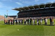 22 September 2013; A general view of the Football 'Stars of the 80's' tribute. GAA Football All-Ireland Senior Championship Final, Dublin v Mayo, Croke Park, Dublin. Picture credit: David Maher / SPORTSFILE