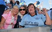 22 September 2013; Dublin supporters Bernie Martin, left, Danielle Halton and Margret Martin, from Portmarnock, celebrate her side's victory during the GAA Football All-Ireland Championship Finals, Croke Park, Dublin. Picture credit: Barry Cregg / SPORTSFILE