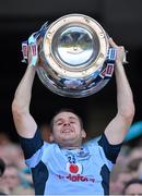 22 September 2013; Dublin's Kevin McManamon lifts the Sam Maguire Cup following their victory. GAA Football All-Ireland Senior Championship Final, Dublin v Mayo, Croke Park, Dublin. Picture credit: Stephen McCarthy / SPORTSFILE