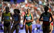6 August 2024; Sophie O’Sullivan of Team Ireland reacts after her heat in the women's 1500m round 1 at the Stade de France during the 2024 Paris Summer Olympic Games in Paris, France. Photo by Sam Barnes/Sportsfile