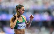 6 August 2024; Sophie Becker of Team Ireland before the women's 400m repechage at the Stade de France during the 2024 Paris Summer Olympic Games in Paris, France. Photo by Sam Barnes/Sportsfile