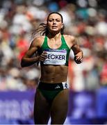 6 August 2024; Sophie Becker of Team Ireland after finishing second in the women's 400m repechage at the Stade de France during the 2024 Paris Summer Olympic Games in Paris, France. Photo by Sam Barnes/Sportsfile