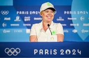 6 August 2024; Stephanie Meadow of Team Ireland during a press conference following a practice round at Le Golf National during the 2024 Paris Summer Olympic Games in Paris, France. Photo by David Fitzgerald/Sportsfile