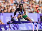 7 August 2024; Tobi Amusan of Team Nigeria in action during the women's 100m hurdles round 1 at the Stade de France during the 2024 Paris Summer Olympic Games in Paris, France. Photo by Sam Barnes/Sportsfile