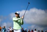 7 August 2024; Stephanie Meadow of Team Ireland watches her drive from the tenth tee box in action during round one of the women's individual strokeplay at Le Golf National during the 2024 Paris Summer Olympic Games in Paris, France. Photo by Brendan Moran/Sportsfile