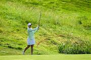 7 August 2024; Stephanie Meadow of Team Ireland watches her shot from the ninth fairway during round one of the women's individual strokeplay at Le Golf National during the 2024 Paris Summer Olympic Games in Paris, France. Photo by Brendan Moran/Sportsfile