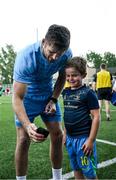 6 August 2024; Ross Byrne takes a selfie during a Leinster Rugby open training session at Lansdowne FC in Dublin. Photo by Harry Murphy/Sportsfile