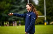 7 August 2024; Coach Emily McKeown during the Bank of Ireland Leinster Rugby School of Excellence at The King's Hospital School in Dublin. Photo by Harry Murphy/Sportsfile