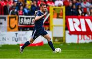 5 August 2024; Cameron Dummigan of Derry City during the SSE Airtricity Men's Premier Division match between Shelbourne and Derry City at Tolka Park in Dublin. Photo by Tyler Miller/Sportsfile