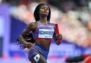 8 August 2024; Sha'carri Richardson of Team United States after the women's 4 x 100m relay heats at the Stade de France during the 2024 Paris Summer Olympic Games in Paris, France. Photo by Sam Barnes/Sportsfile