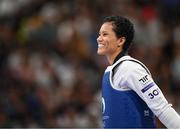 8 August 2024; Faith Dillon of Team United States before her bout against Chaima Toumi of Team Tunisia in the women's -57kg round of 16 at the Grand Palais during the 2024 Paris Summer Olympic Games in Paris, France. Photo by Stephen McCarthy/Sportsfile