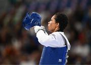8 August 2024; Faith Dillon of Team United States before her bout against Chaima Toumi of Team Tunisia in the women's -57kg round of 16 at the Grand Palais during the 2024 Paris Summer Olympic Games in Paris, France. Photo by Stephen McCarthy/Sportsfile