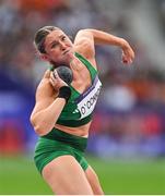 8 August 2024; Kate O’Connor of Team Ireland in action during the women's heptathlon shot put at the Stade de France during the 2024 Paris Summer Olympic Games in Paris, France. Photo by Brendan Moran/Sportsfile