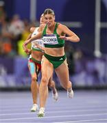 8 August 2024; Kate O’Connor of Team Ireland on her way to finishing fourth in her women's heptathlon 200m at the Stade de France during the 2024 Paris Summer Olympic Games in Paris, France. Photo by Sam Barnes/Sportsfile