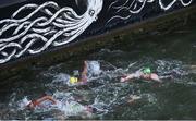 9 August 2024; Daniel Wiffen of Team Ireland, right, during the men's 10km marathon swim at Pont Alexandre III during the 2024 Paris Summer Olympic Games in Paris, France. Photo by David Fitzgerald/Sportsfile