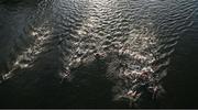 9 August 2024; A general view as athletes compete in the men's 10km marathon swim at Pont Alexandre III during the 2024 Paris Summer Olympic Games in Paris, France. Photo by David Fitzgerald/Sportsfile