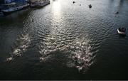 9 August 2024; A general view as athletes compete in the men's 10km marathon swim at Pont Alexandre III during the 2024 Paris Summer Olympic Games in Paris, France. Photo by David Fitzgerald/Sportsfile