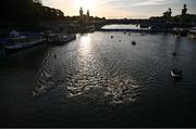 9 August 2024; A general view as athletes compete in the men's 10km marathon swim at Pont Alexandre III during the 2024 Paris Summer Olympic Games in Paris, France. Photo by David Fitzgerald/Sportsfile