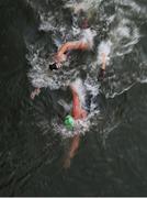 9 August 2024; Kristof Rasovszky of Team Hungary, right, leads during the men's 10km marathon swim at Pont Alexandre III during the 2024 Paris Summer Olympic Games in Paris, France. Photo by David Fitzgerald/Sportsfile