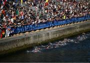 9 August 2024; A general view as athletes compete in the men's 10km marathon swim at Pont Alexandre III during the 2024 Paris Summer Olympic Games in Paris, France. Photo by David Fitzgerald/Sportsfile