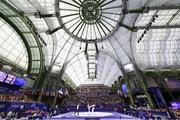 9 August 2024; Saleh Elsharabaty of Team Jordan, right, in action against Henrique Marqu. Rodrigues Fernandes of Team Brazil during the men's -80kg round of 16 at the Grand Palais during the 2024 Paris Summer Olympic Games in Paris, France. Photo by David Fitzgerald/Sportsfile