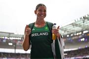 9 August 2024; Kate O’Connor of Team Ireland after the women's heptathlon long jump at the Stade de France during the 2024 Paris Summer Olympic Games in Paris, France. Photo by Sam Barnes/Sportsfile