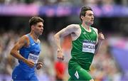 9 August 2024; Mark English of Team Ireland, right, in action during the men's 800m semi-final at the Stade de France during the 2024 Paris Summer Olympic Games in Paris, France. Photo by Sam Barnes/Sportsfile