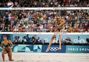 8 August 2024; Taliqua Clancy of Team Australia during the women's beach volleyball semi final match between Team Brazil and Team Australia at the Eiffel Tower Stadium during the 2024 Paris Summer Olympic Games in Paris, France. Photo by David Fitzgerald/Sportsfile