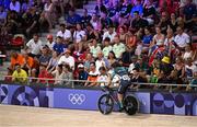 9 August 2024; Lara Gillespie of Team Ireland after the women's madison final at the Saint-Quentin-en-Yvelines National Velodrome during the 2024 Paris Summer Olympic Games in Paris, France. Photo by David Fitzgerald/Sportsfile