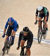 9 August 2024; Alice Sharpe of Team Ireland, right, during the women's madison final at the Saint-Quentin-en-Yvelines National Velodrome during the 2024 Paris Summer Olympic Games in Paris, France. Photo by David Fitzgerald/Sportsfile