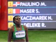9 August 2024; Rhasidat Adeleke of Team Ireland after the women's 400m final at the Stade de France during the 2024 Paris Summer Olympic Games in Paris, France. Photo by Stephen McCarthy/Sportsfile