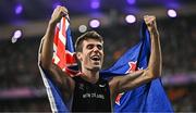 10 August 2024; Hamish Kerr of Team New Zealand after winning the men's high jump final at the Stade de France during the 2024 Paris Summer Olympic Games in Paris, France. Photo by Sam Barnes/Sportsfile