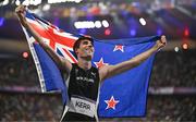10 August 2024; Hamish Kerr of Team New Zealand after winning the men's high jump final at the Stade de France during the 2024 Paris Summer Olympic Games in Paris, France. Photo by Sam Barnes/Sportsfile