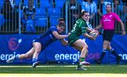 10 August 2024; Katie Whelan of Leinster tackles Emily Foley of Connacht during the Vodafone Women’s Interprovincial Championship Round One match between Leinster and Connacht at Energia Park in Dublin. Photo by Shauna Clinton/Sportsfile
