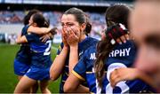 11 August 2024; Grace Moloney of Tipperary celebrates after her side's victory in the All-Ireland Premier Junior Camogie Championship final between Laois and Tipperary at Croke Park in Dublin. Photo by Piaras Ó Mídheach/Sportsfile