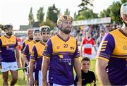 12 August 2024; Former Republic of Ireland men's national team player Shane Long in the parade for Jim Bolger's Stars before the Hurling for Cancer Research 2024 charity match at Netwatch Cullen Park in Carlow. Photo by Piaras Ó Mídheach/Sportsfile